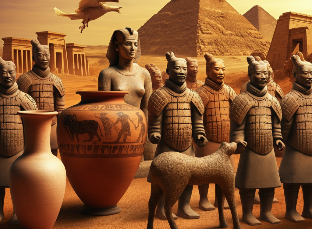 Iconic ancient artifacts showcasing timeless beauty and cultural significance.