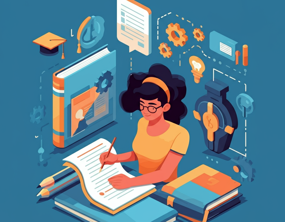 Illustration of duaction concept blending learning and action.
